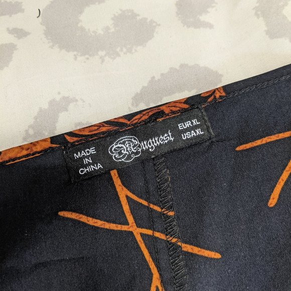 Long Sleeve Floral Print Dress- Size XL - Picture 7 of 8